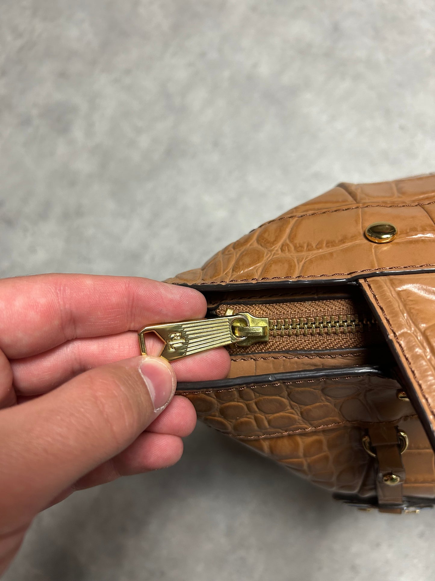 Sac à main - Ralph Lauren - écaille marron claire