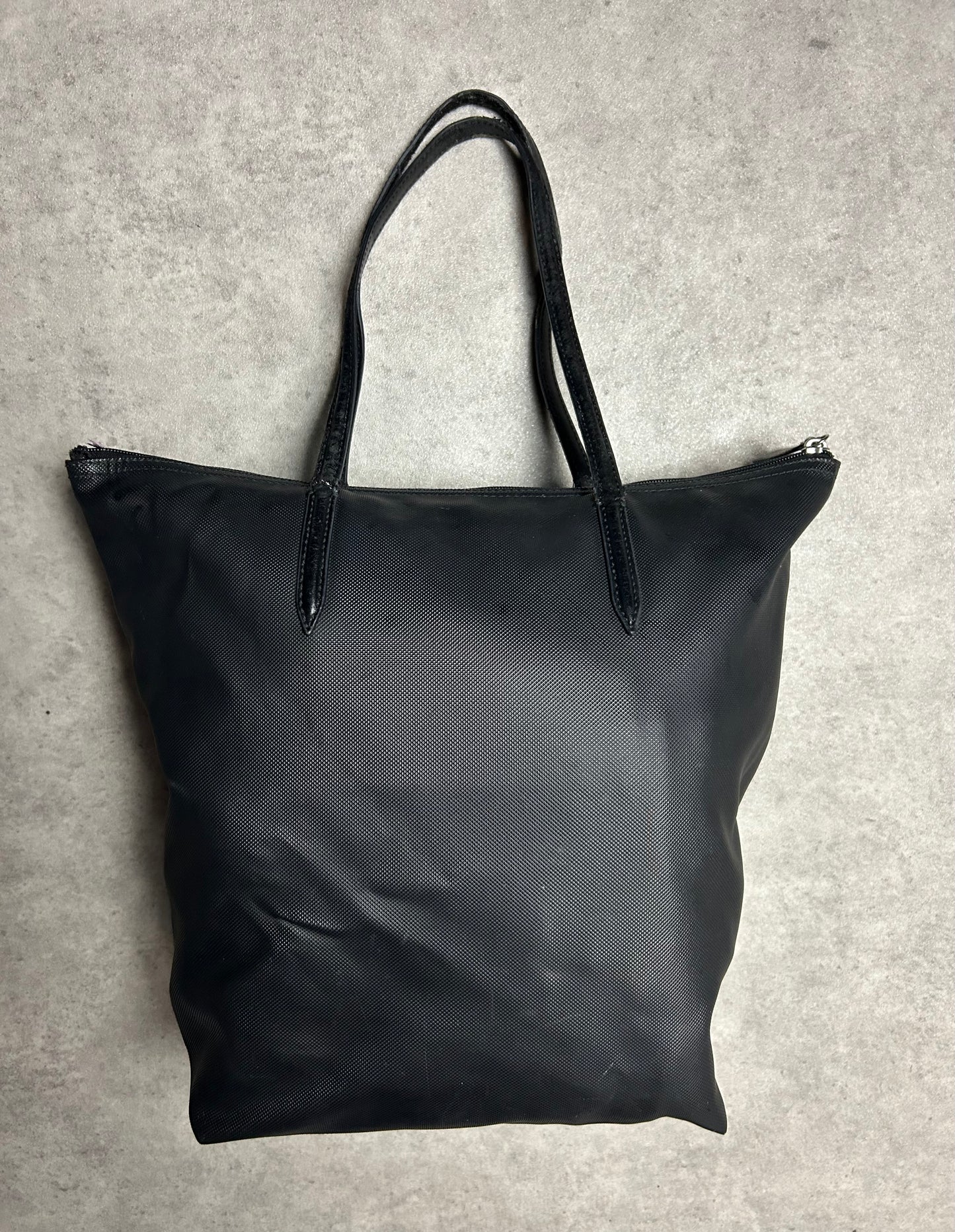 Sac à main Lacoste cabas en cuir noir