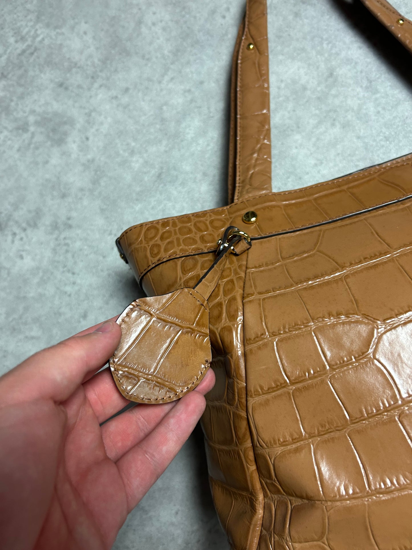 Sac à main - Ralph Lauren - écaille marron claire