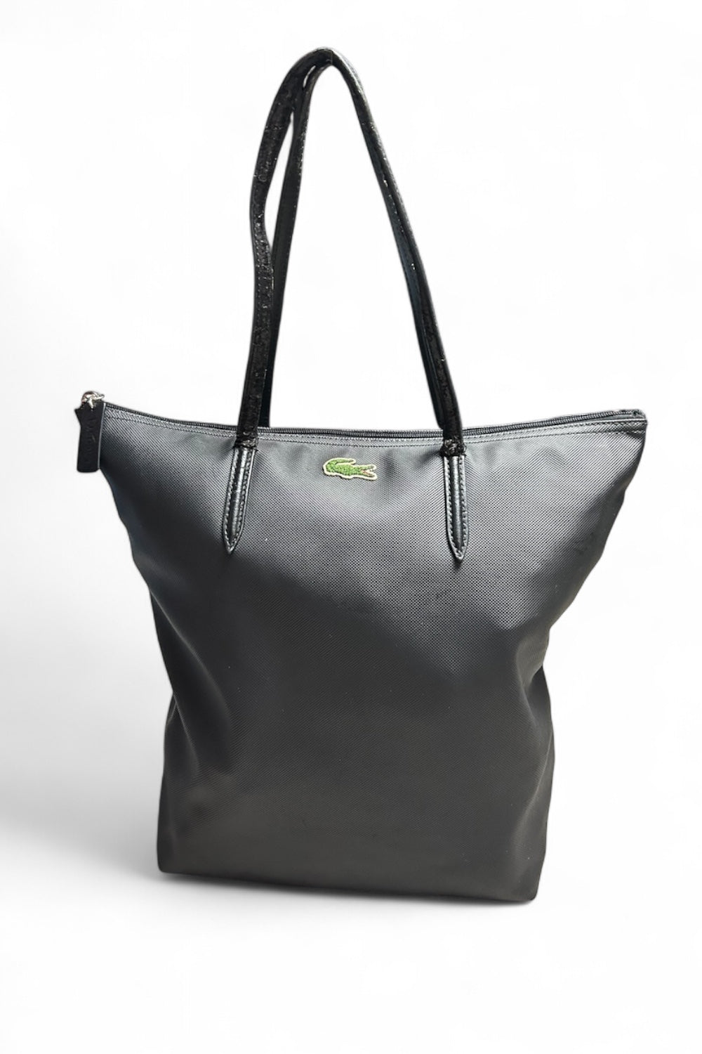 Sac à main Lacoste cabas en cuir noir