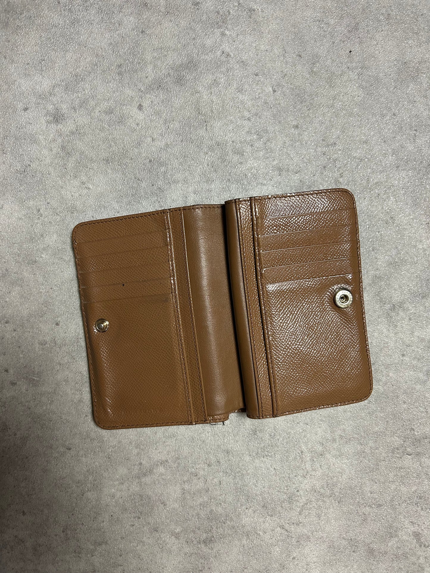 Porte feuille Burberry en cuir marron