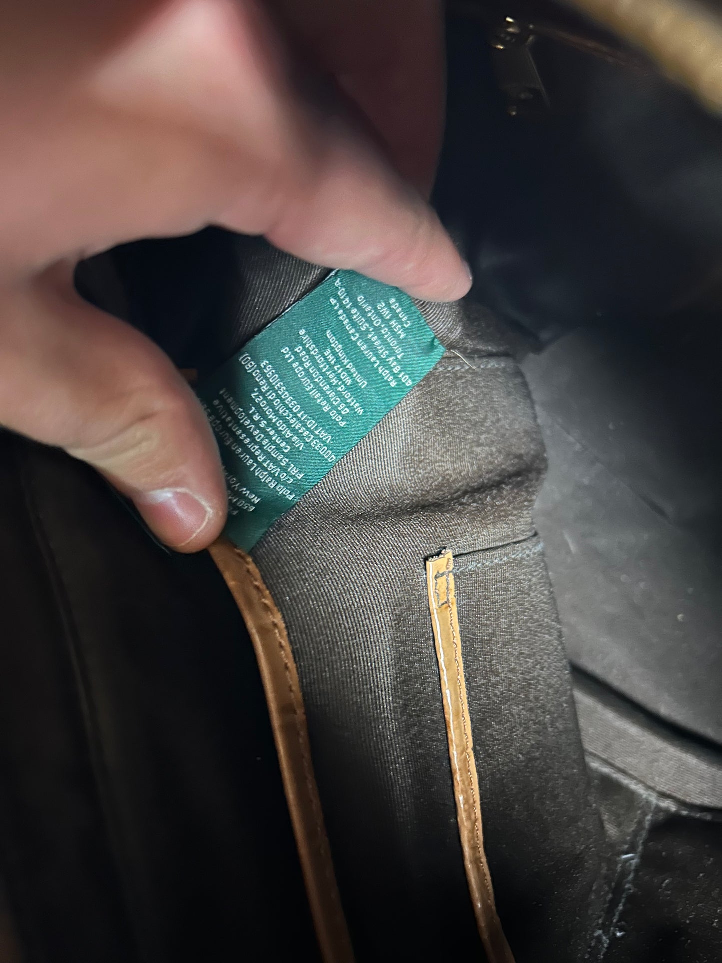 Sac à main - Ralph Lauren - écaille marron claire
