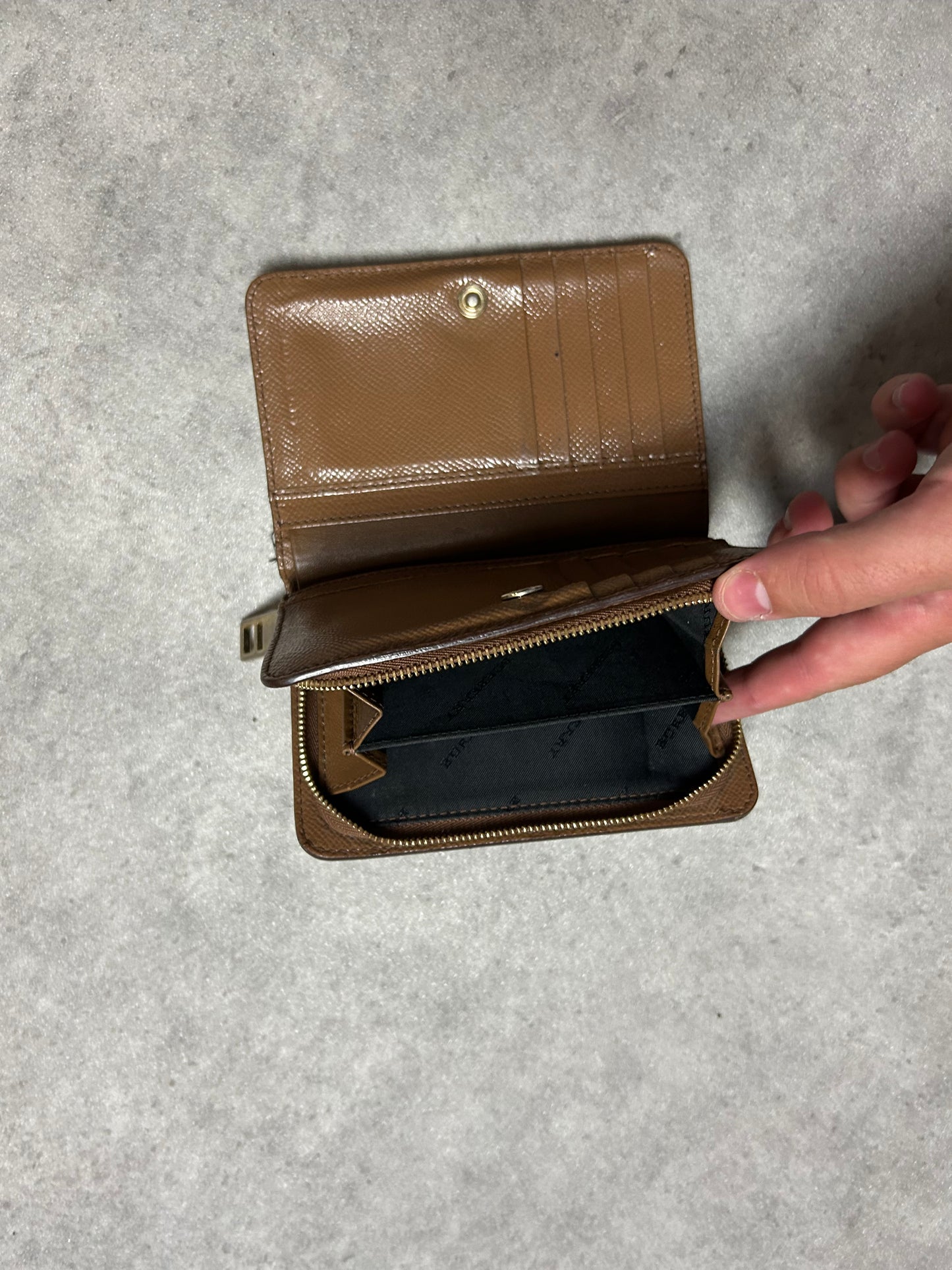 Porte feuille Burberry en cuir marron