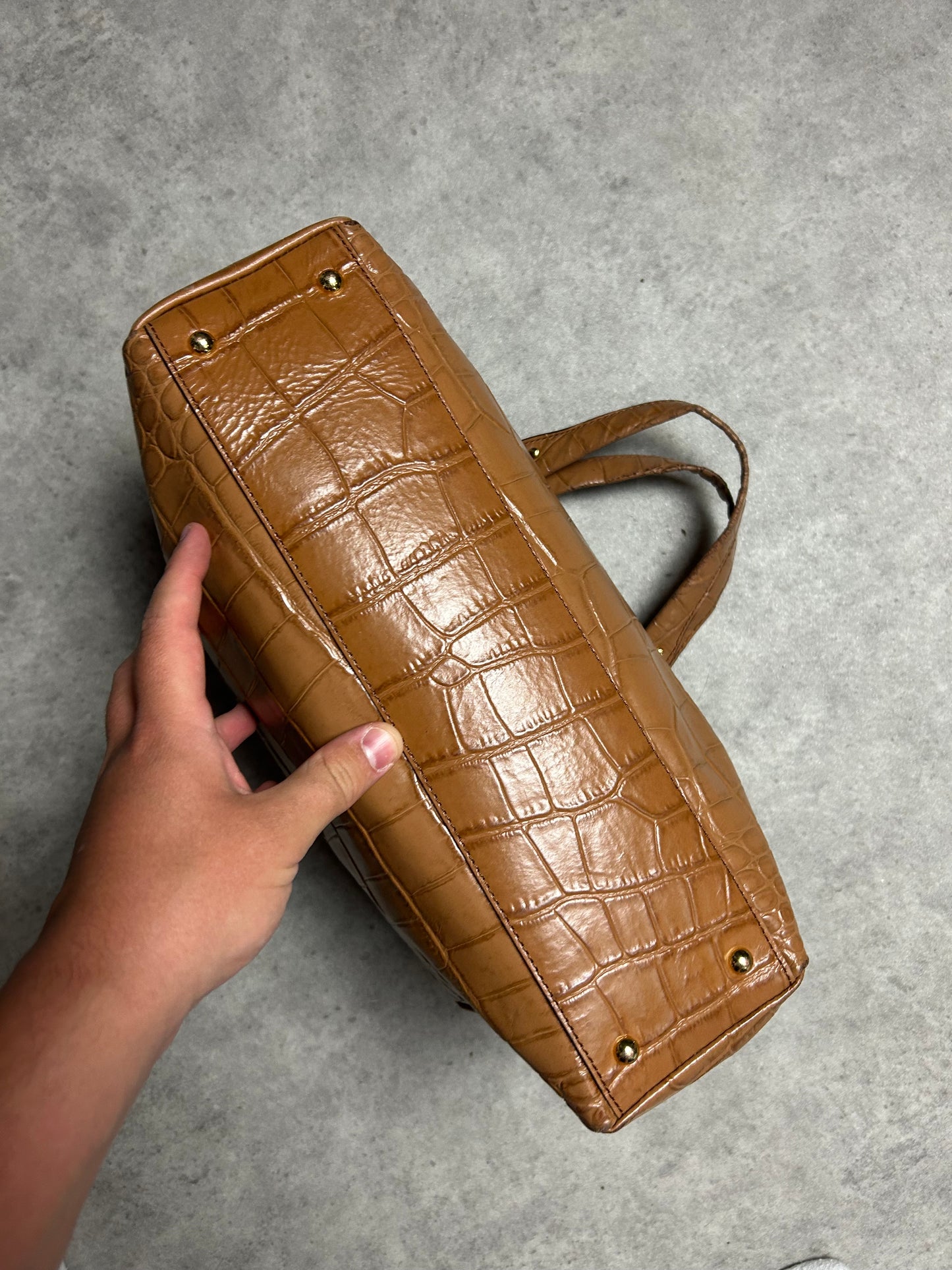 Sac à main - Ralph Lauren - écaille marron claire