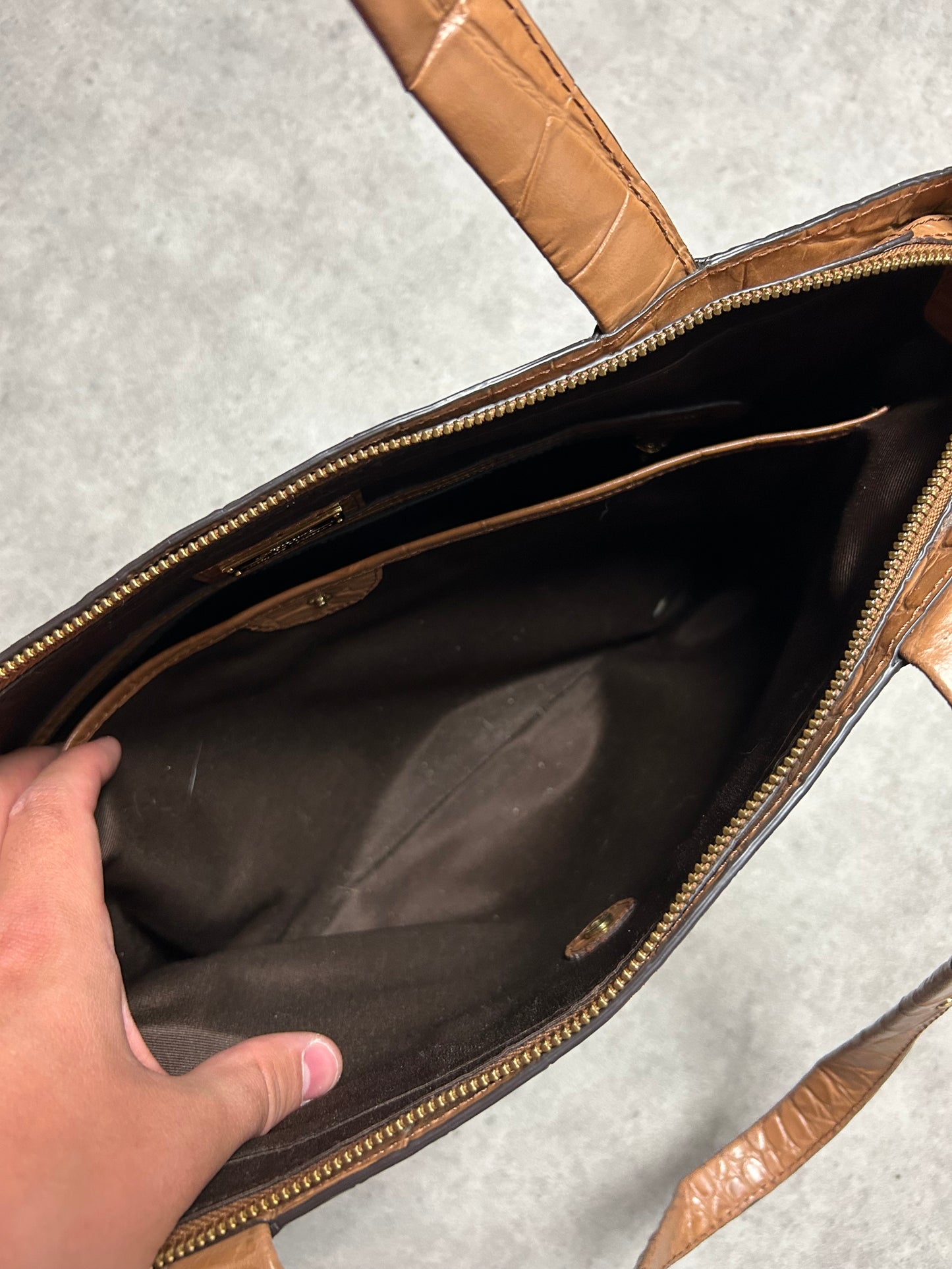 Sac à main - Ralph Lauren - écaille marron claire
