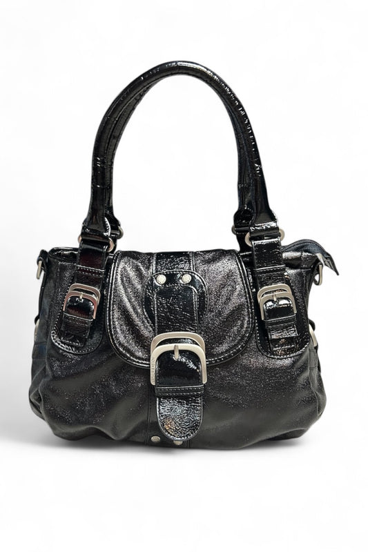 Sac à main Arthur & Aston similicuir pailleté noir y2k
