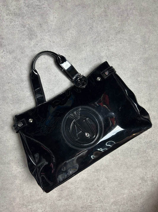 Sac à main Armani jeans en cuir vernis