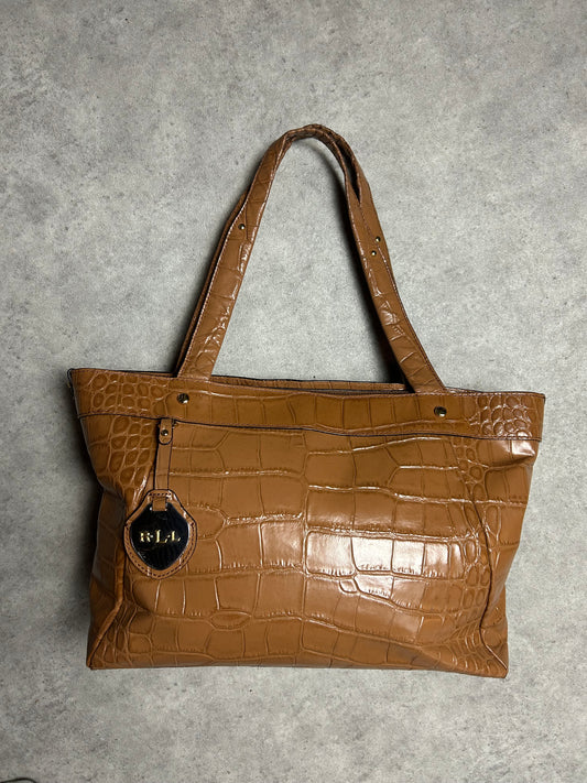 Sac à main - Ralph Lauren - écaille marron claire
